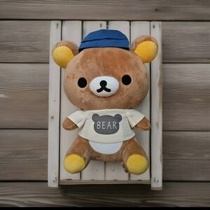 New With Tag! Rilakkuma In Bear Shirt With Hat